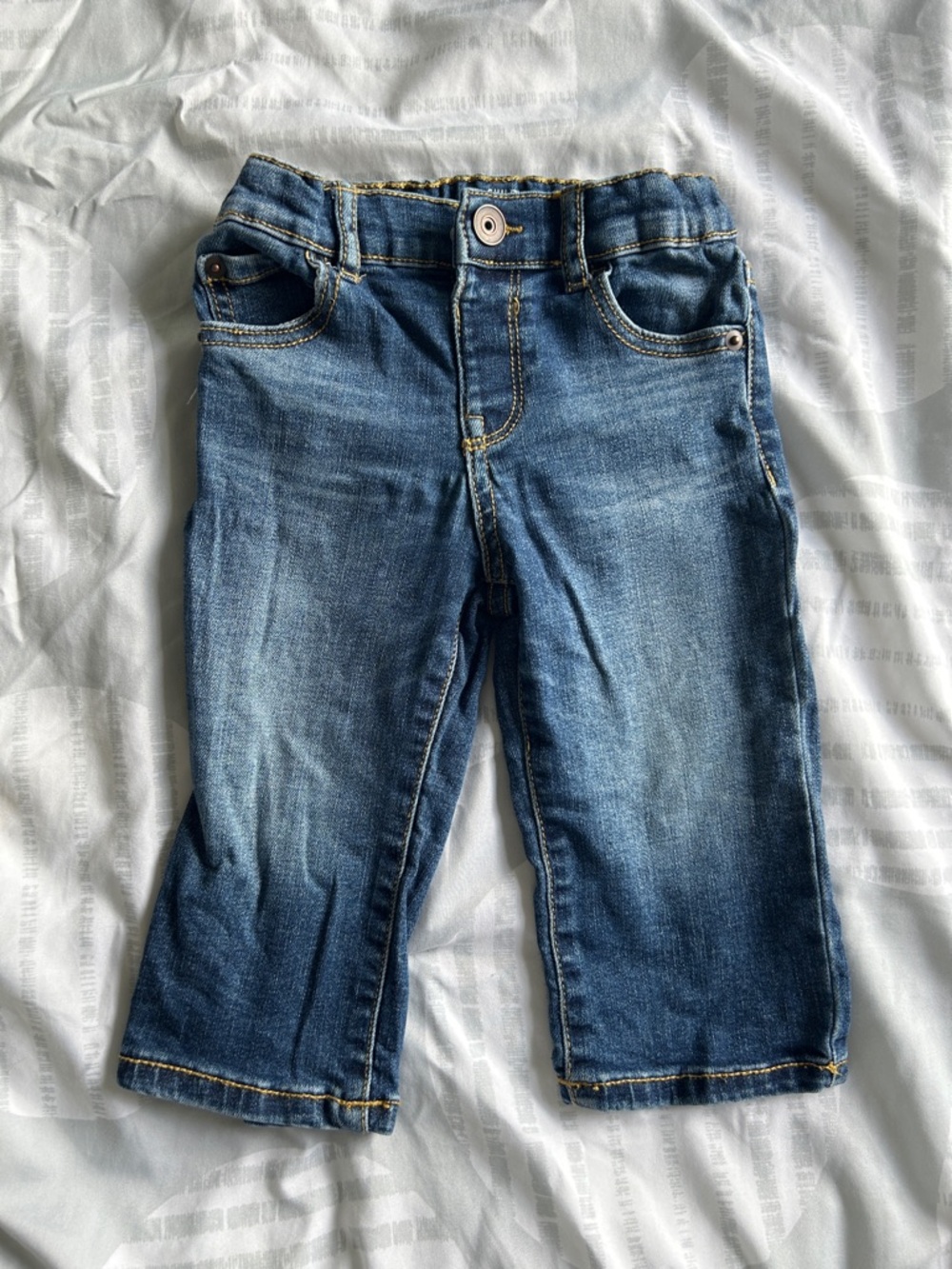 The Children's Place Blue Denim Jeans with Contrast Stitching